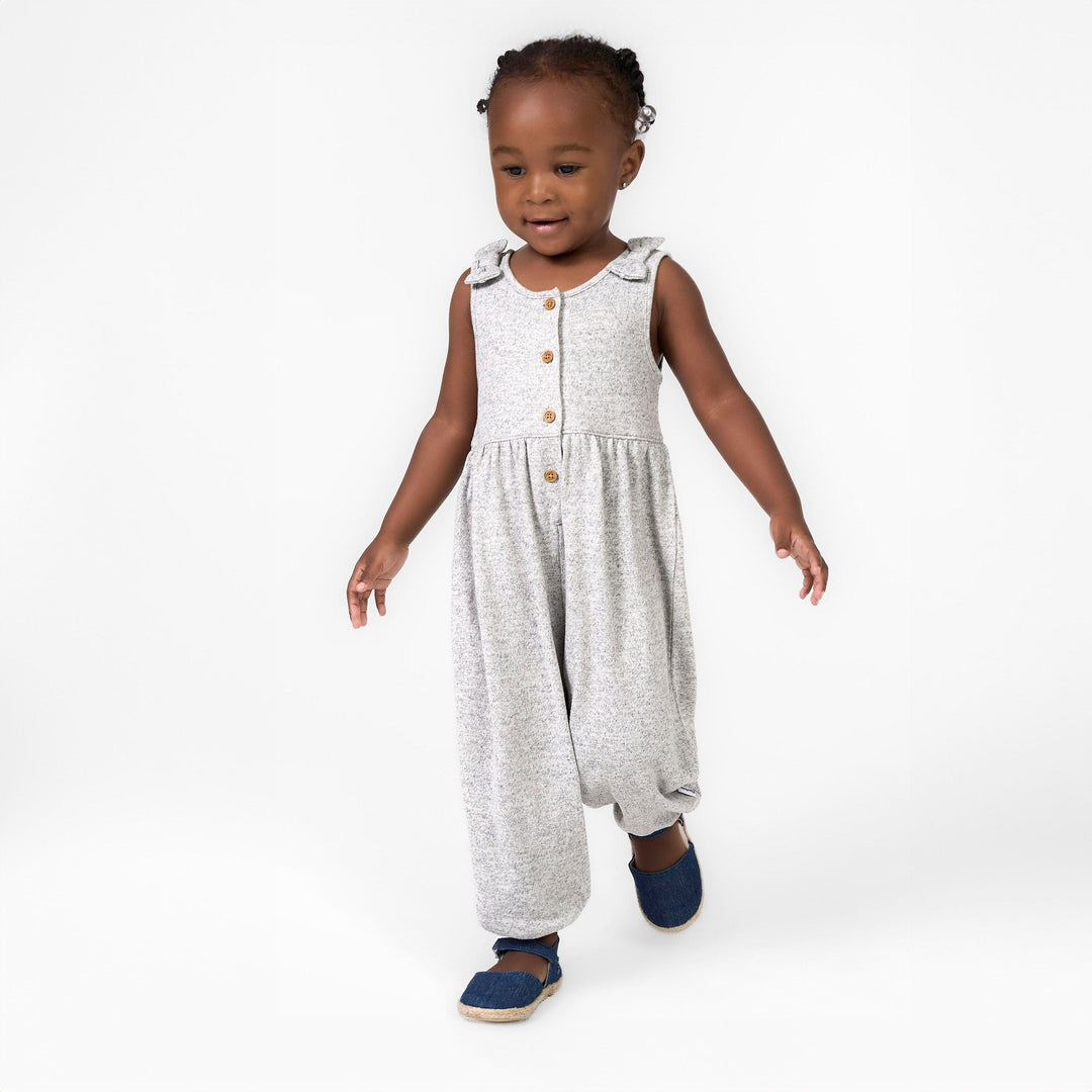 Toddler Girls Light Grey Heather Hacci Romper