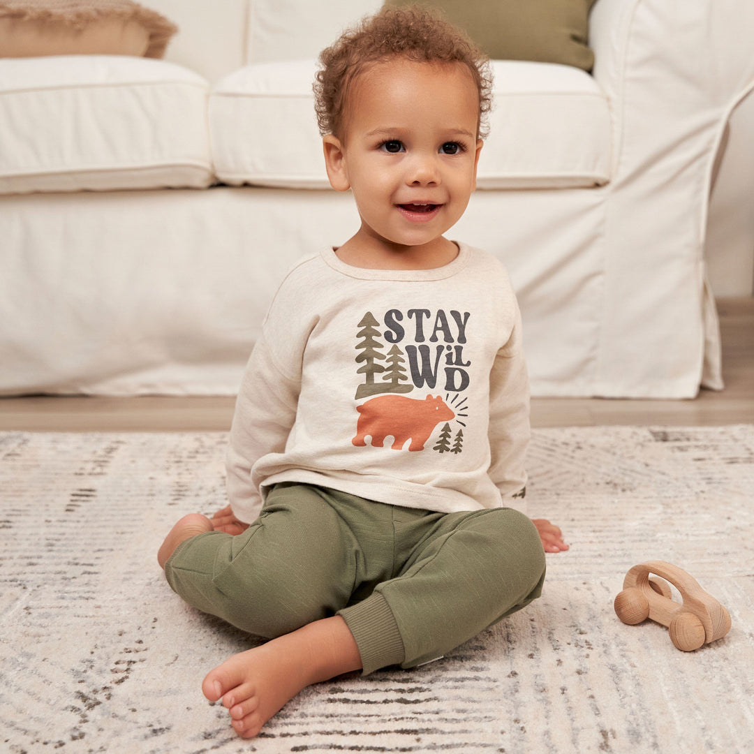 2-Piece Baby Boys Wild Top & Joggers Set