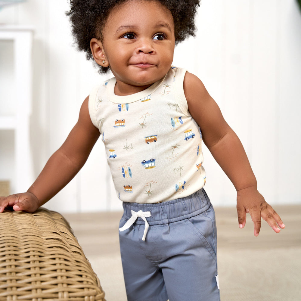 2-Pack Baby & Toddler Boys Grey and Blue Twill Shorts