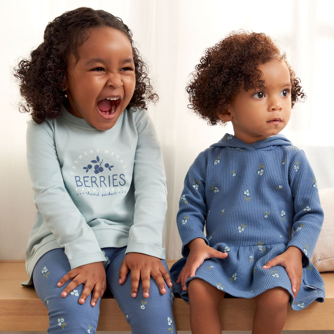 3-Piece Toddler Girls Blueberries Tunics and Leggings Set