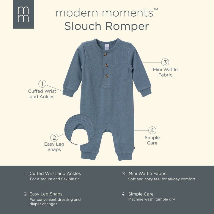 Baby Boys Medium Blue Slouch Romper