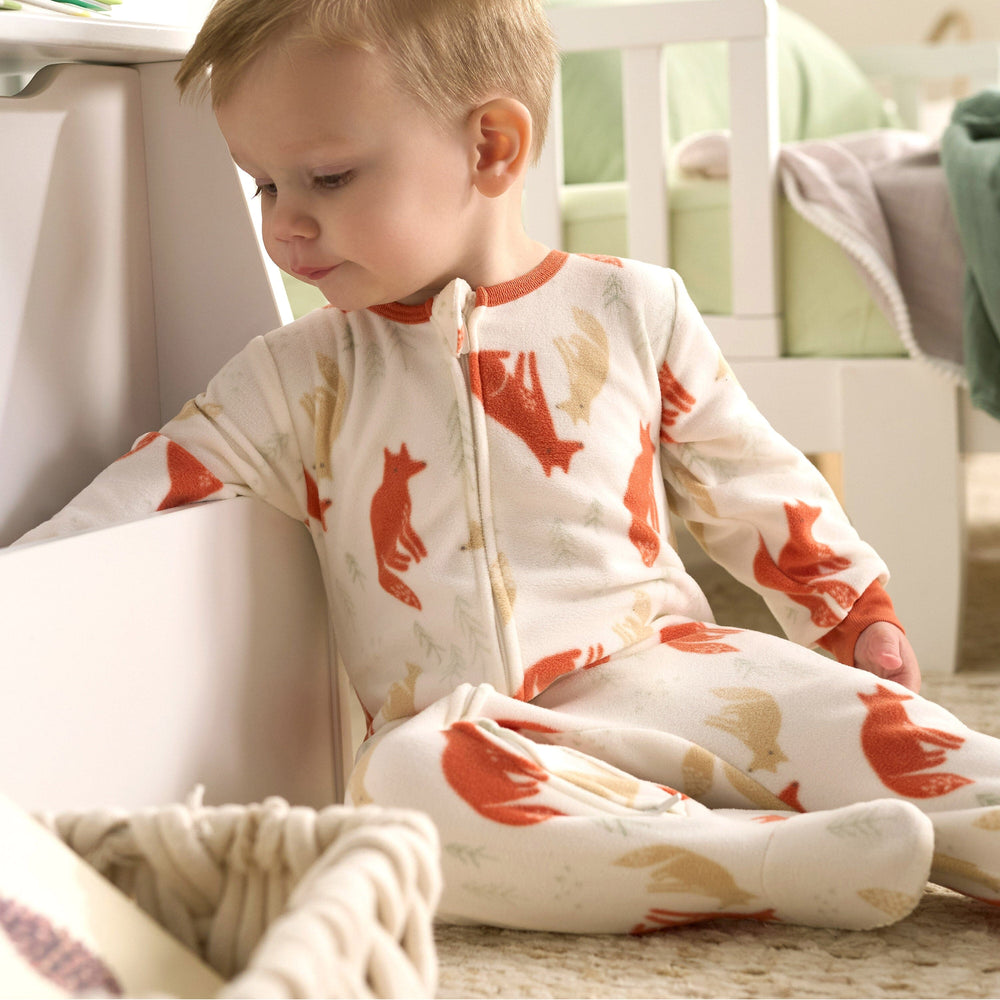 Baby & Toddler Boys Fox Footed Fleece Pajamas