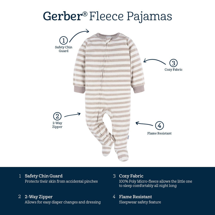 Baby & Toddler Neutral Winter Items Footed Fleece Pajamas