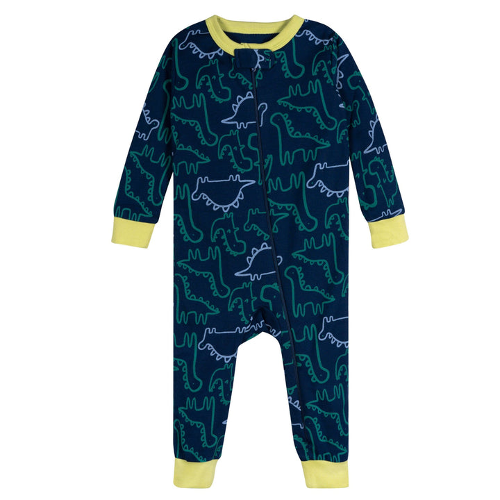 3-Pack Baby Boys Dinos Snug Fit Footless Pajamas