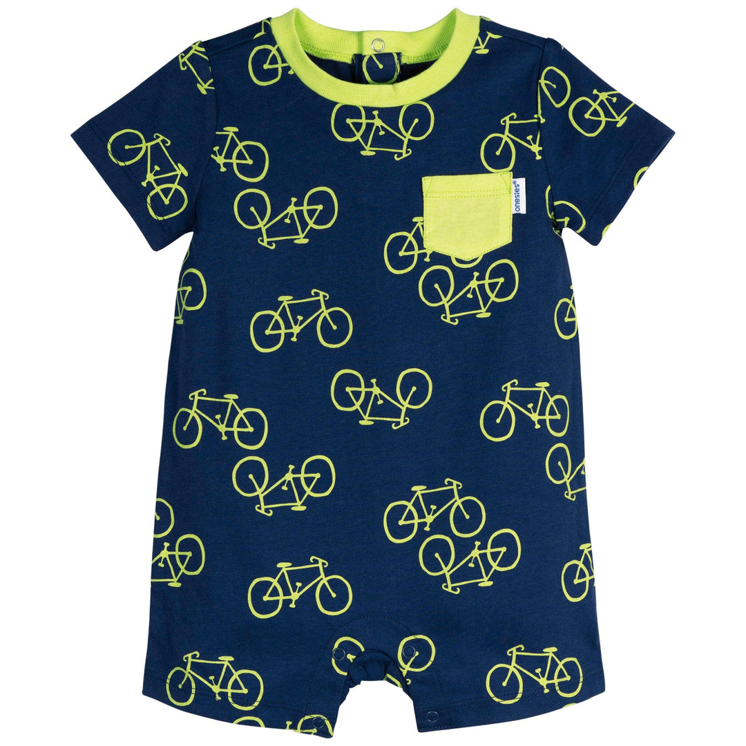 3-Pack Baby Boys Fun Rompers