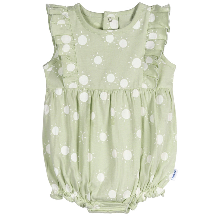 3-Pack Baby Girls Garden Rompers