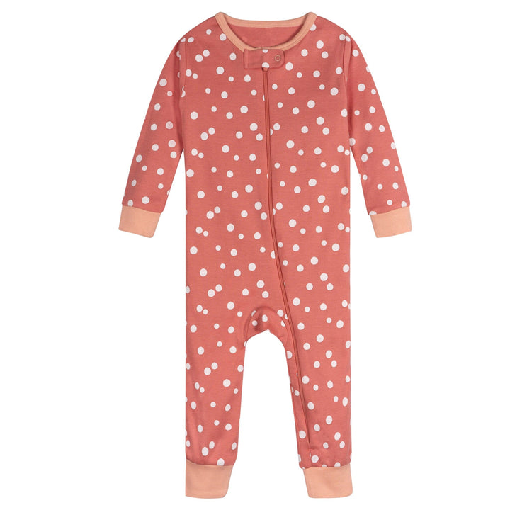 3-Pack Baby Girls Lemons Snug Fit Footed Pajamas