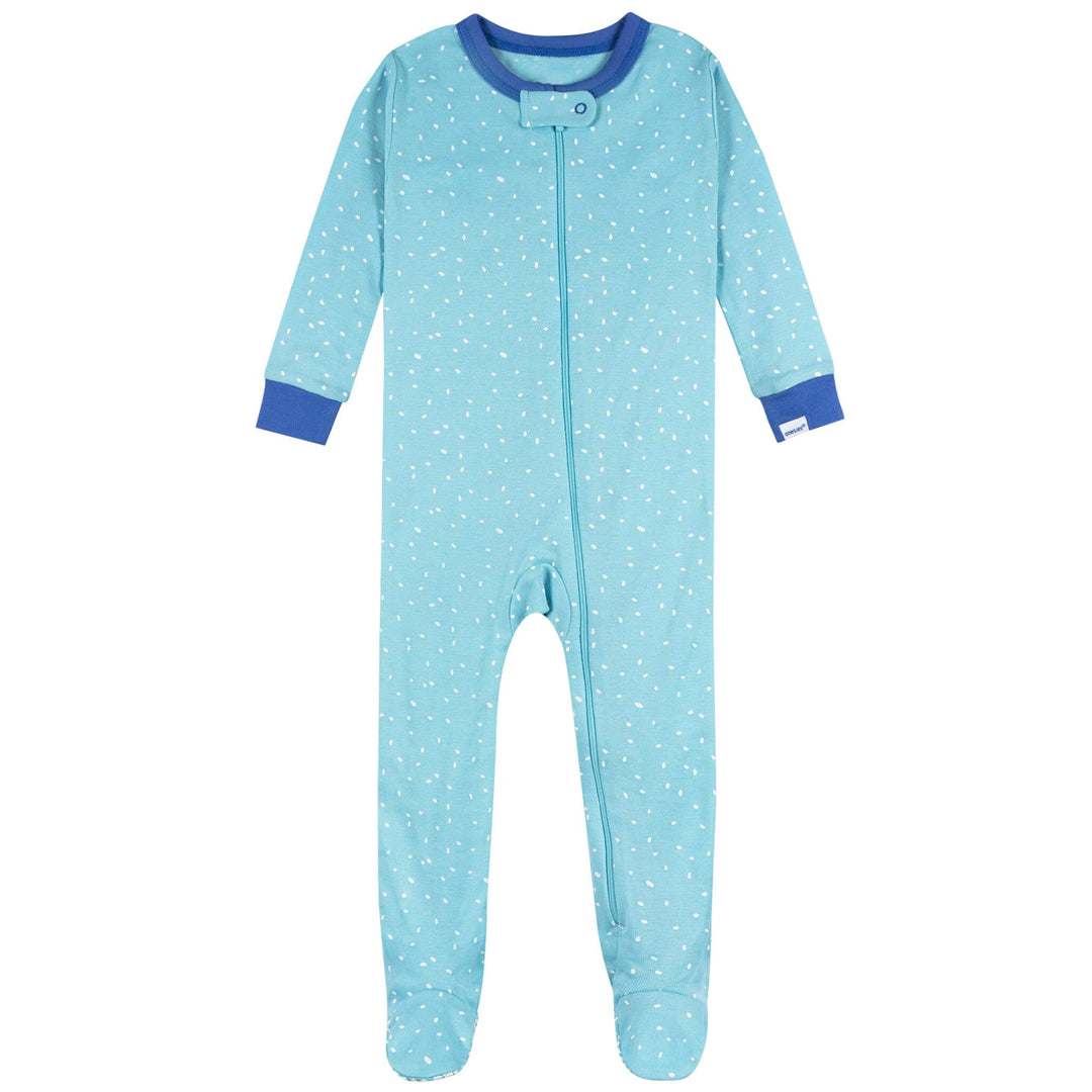 4-Pack Baby Boys Snack Truck Snug Fit Footed Pajamas