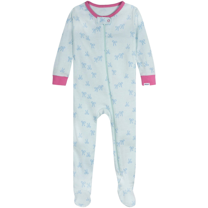 4-Pack Baby Girls Pears Snug Fit Footed Pajamas