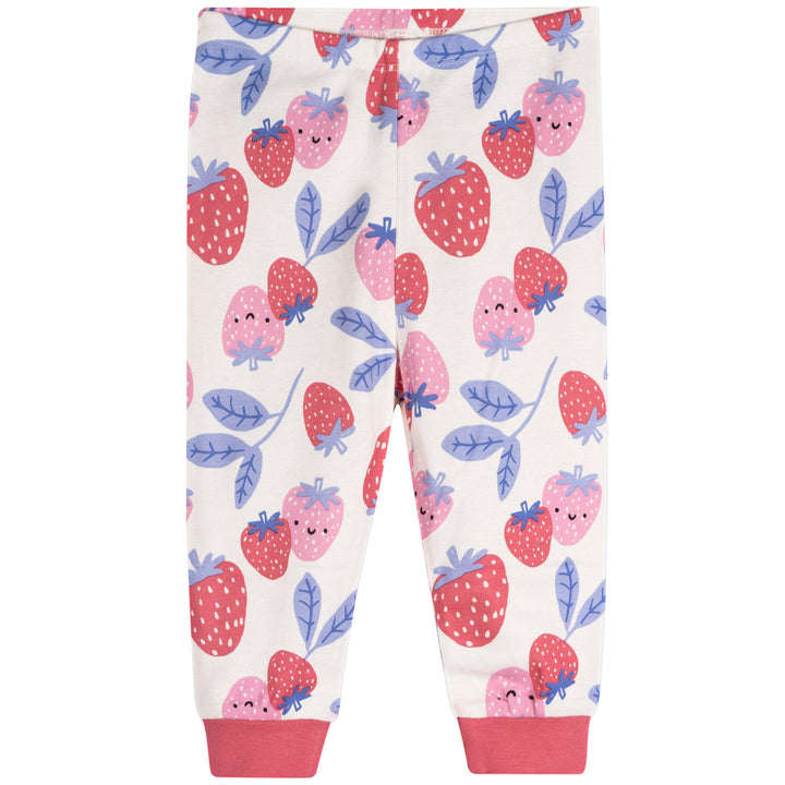 4-Piece Baby Girls Berries Pajamas Sets