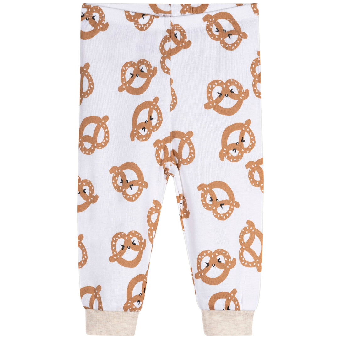 4-Piece Baby Neutral Pretzels Pajamas Sets