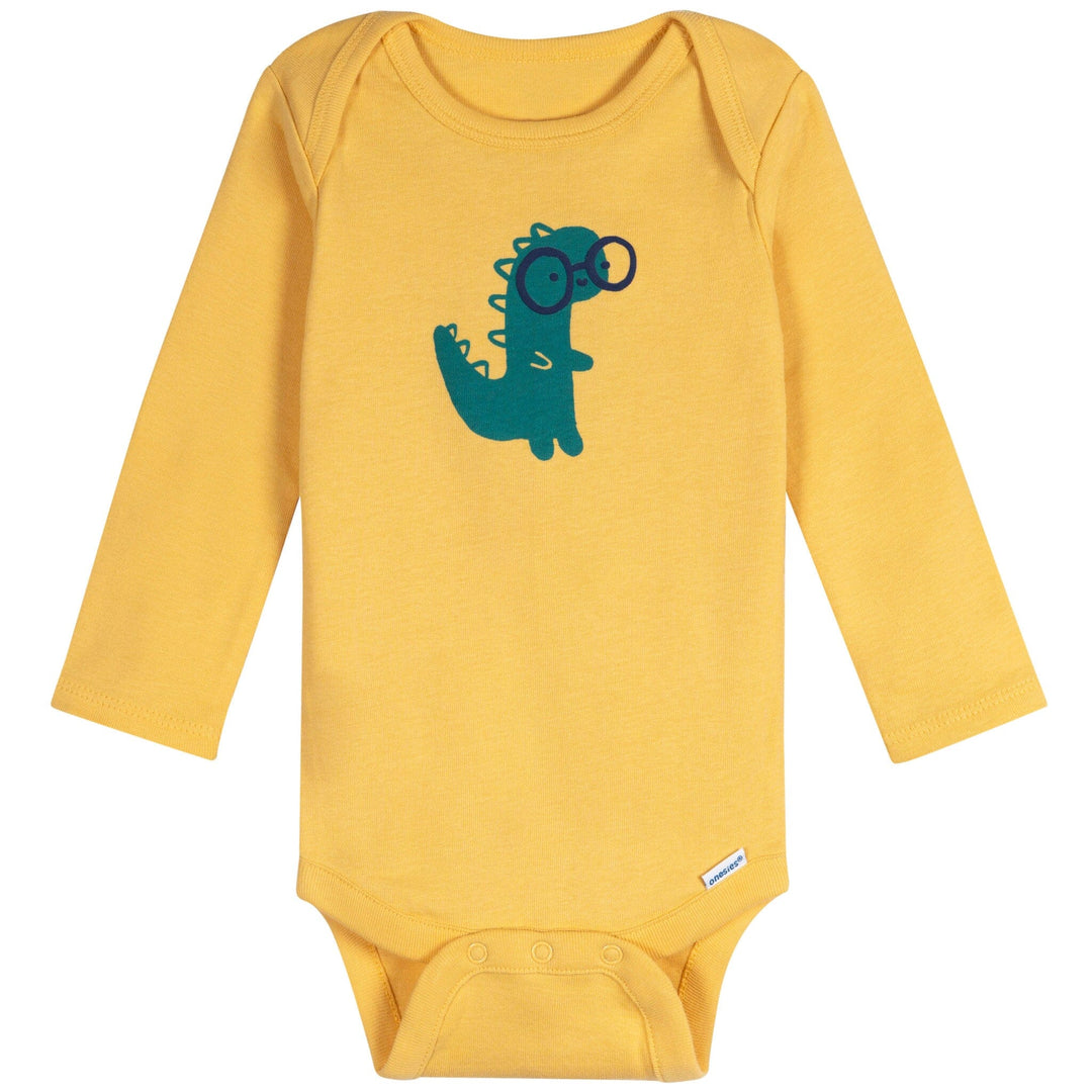 6-Pack Baby Boys Dinos Long Sleeve Onesies® Bodysuits