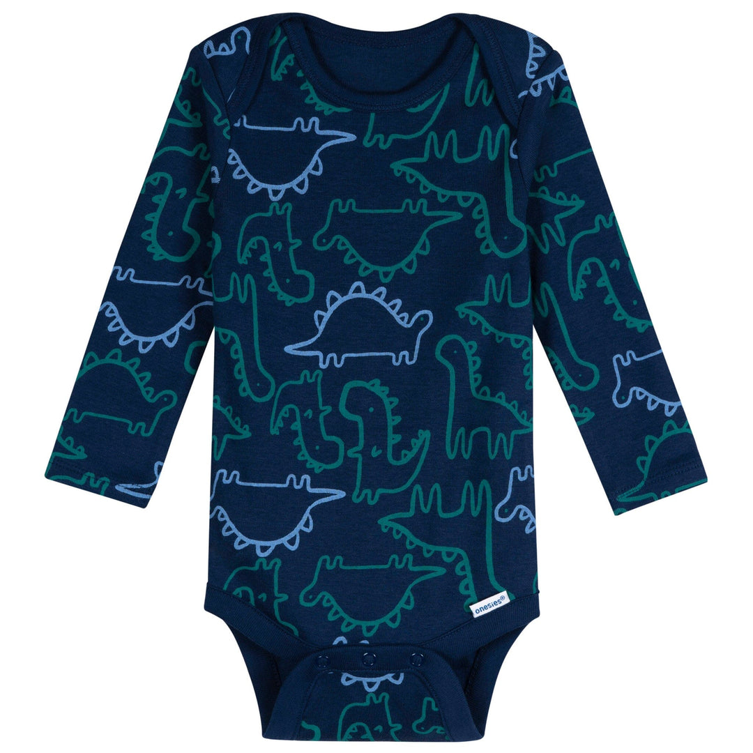 6-Pack Baby Boys Dinos Long Sleeve Onesies® Bodysuits