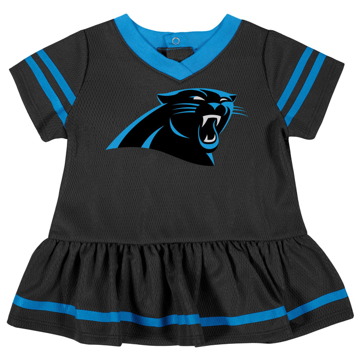 2-Piece Baby Girls Panthers Dress & Diaper Cover Set