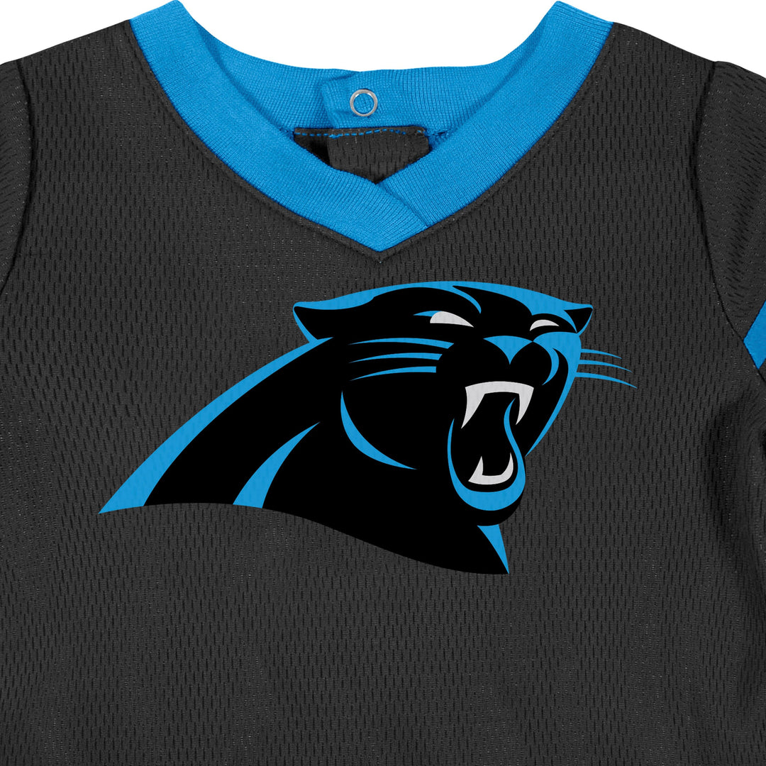 2-Piece Baby Girls Panthers Dress & Diaper Cover Set