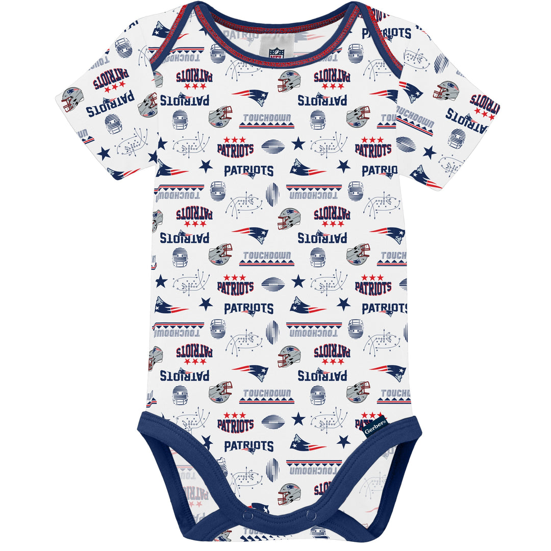 NFL New England Patriots Baby Boys Short Sleeve Camo Bodysuit 