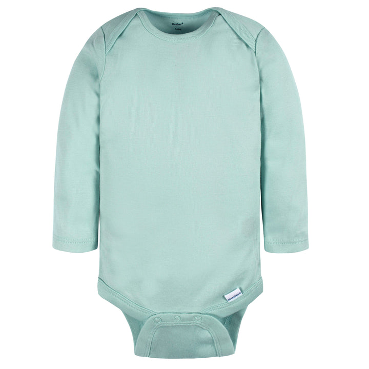 4-Pack Baby Boys Green/ Blue Long Sleeve Onesies® Bodysuits