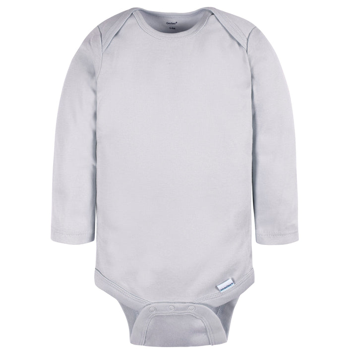 4-Pack Baby Neutral Grey/ Grey Heather Long Sleeve Onesies® Bodysuits