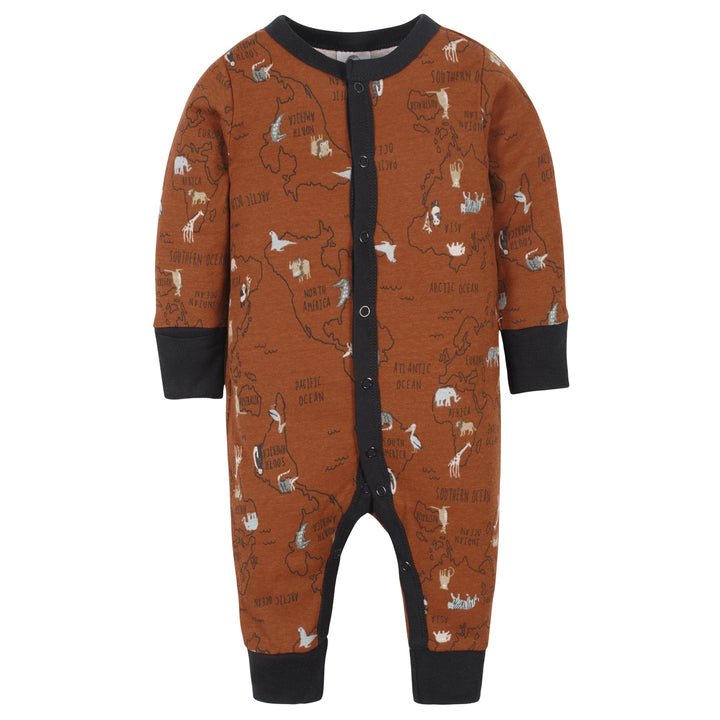 Baby Boys Cactus Organic Coveralls