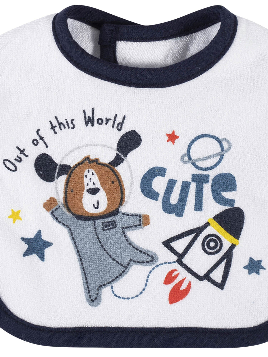 3-Pack Baby Boys Space Terry Bibs