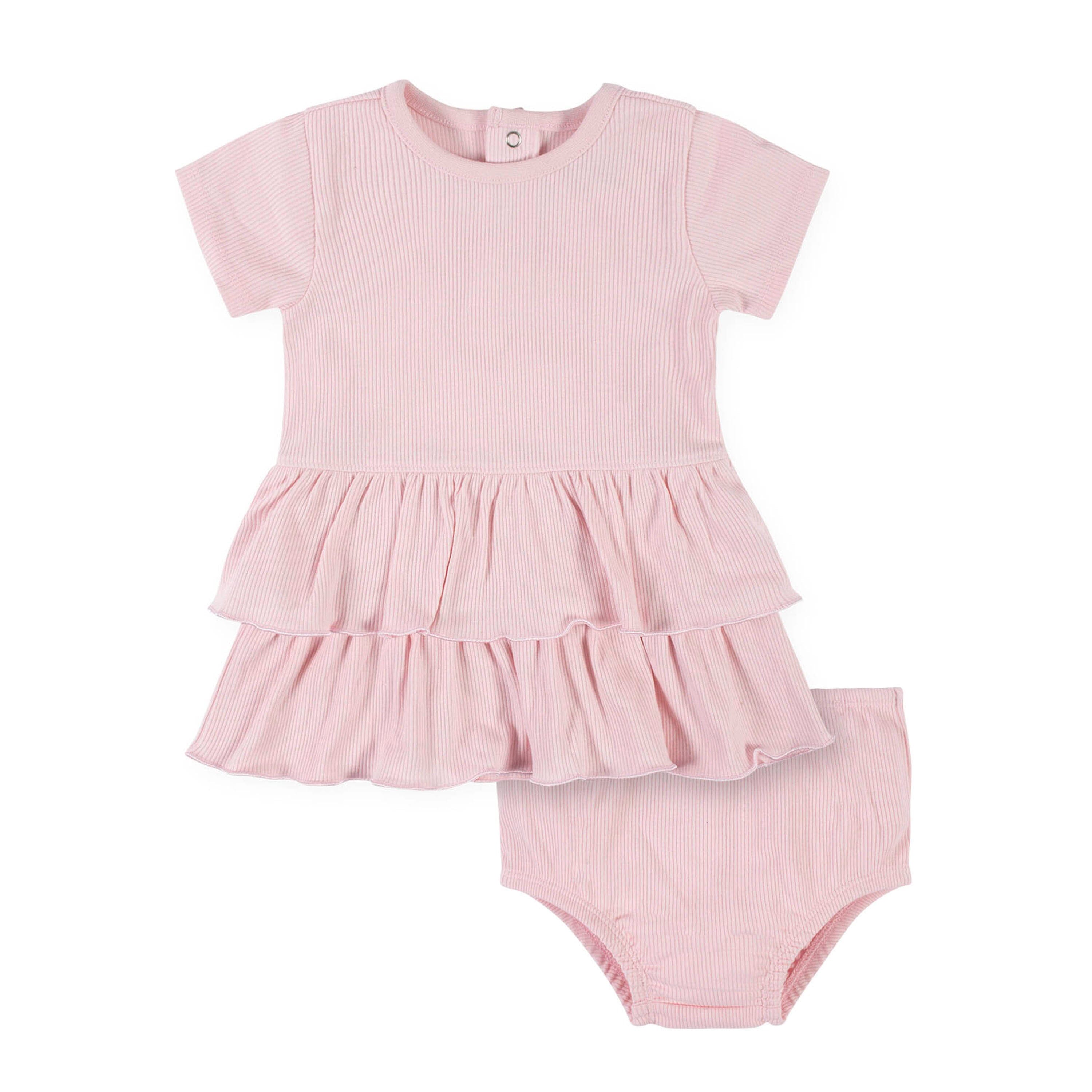 2-Piece Baby Girls Pink Dress & Diaper Cover – Gerber Childrenswear