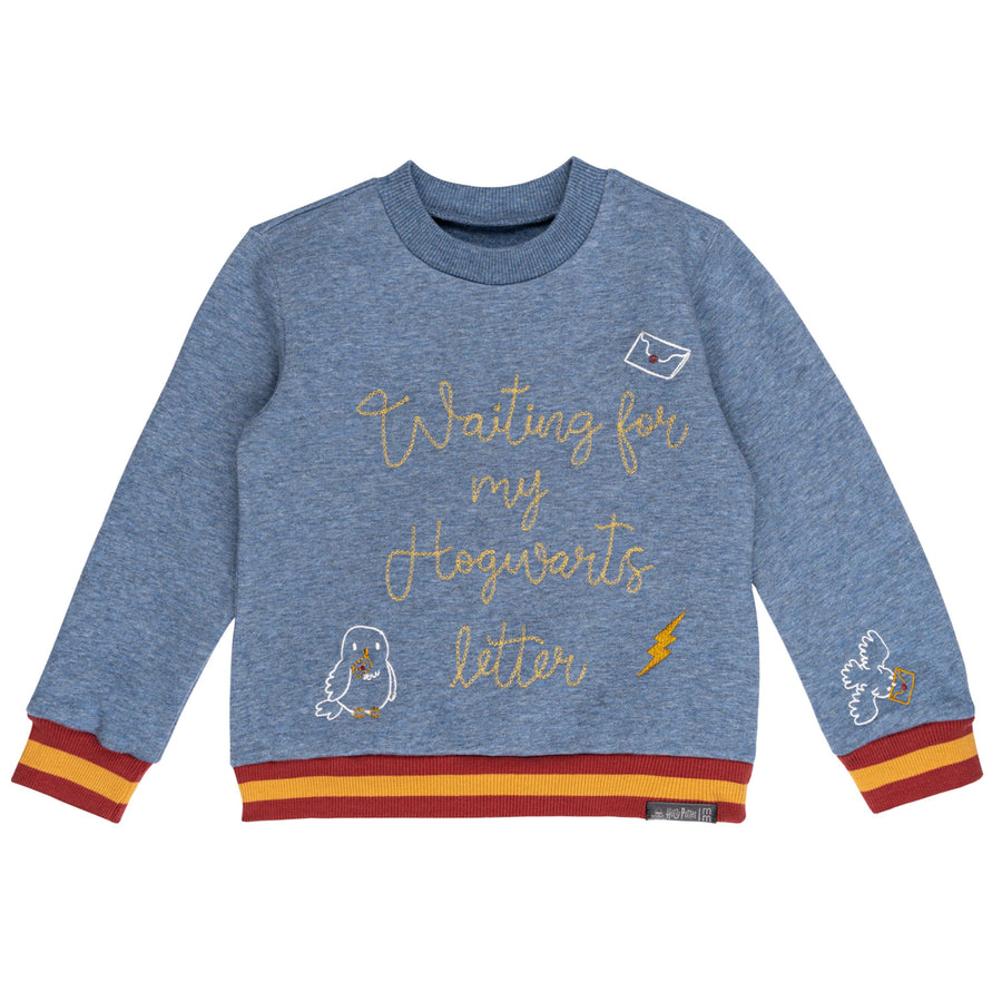 Infant and Toddler Neutral Blue Heather Sweatshirt