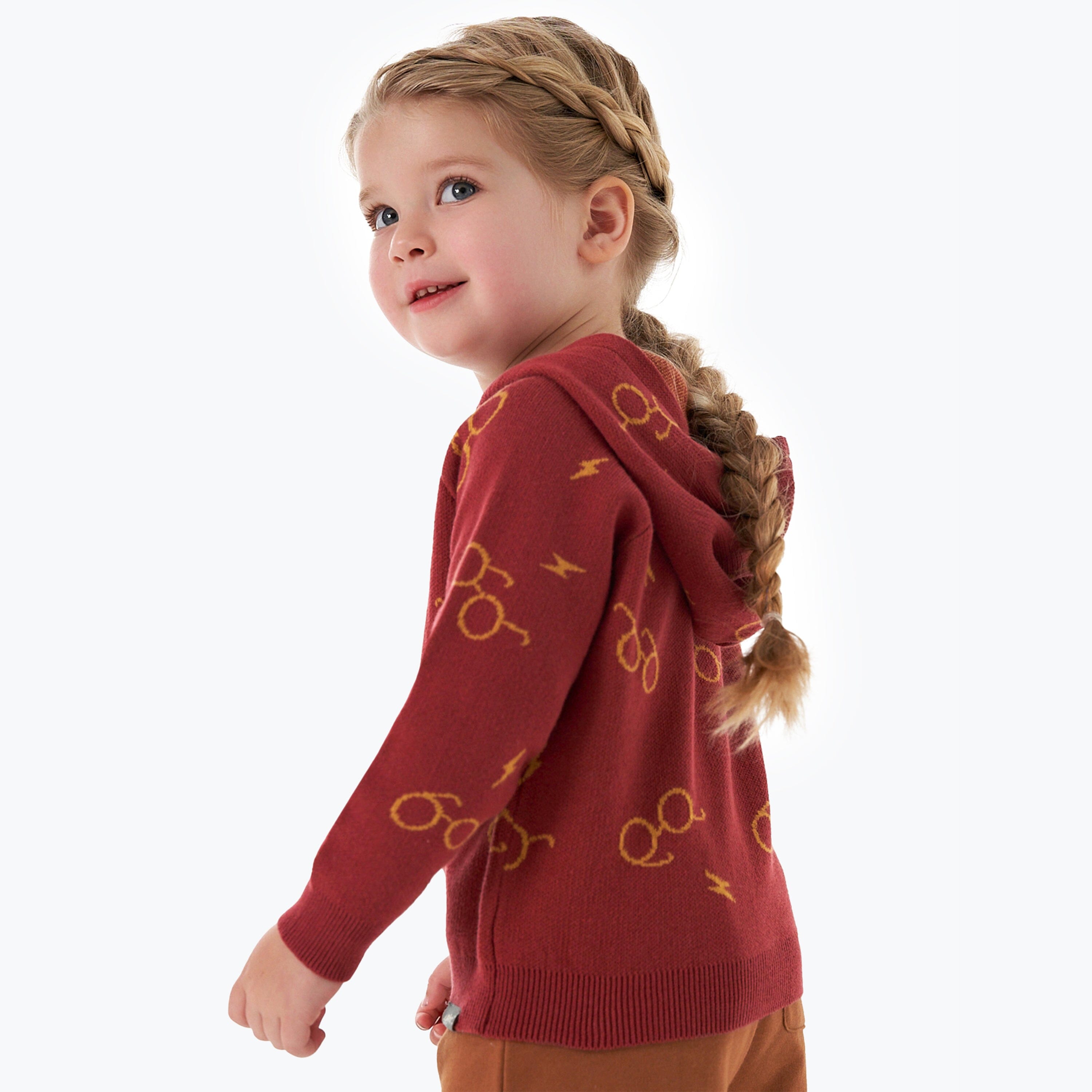 Infant and Toddler Neutral Red Glasses Hoodie Gerber Childrenswear