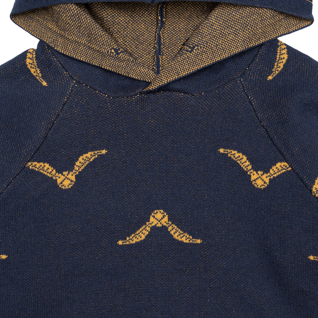 Infant and Toddler Neutral Navy Snitch Hoodie