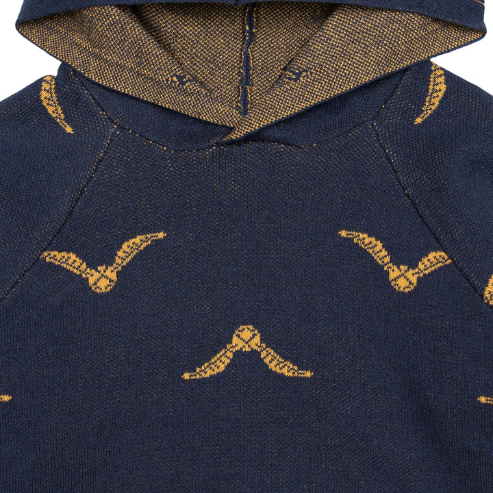 Infant and Toddler Neutral Navy Snitch Hoodie