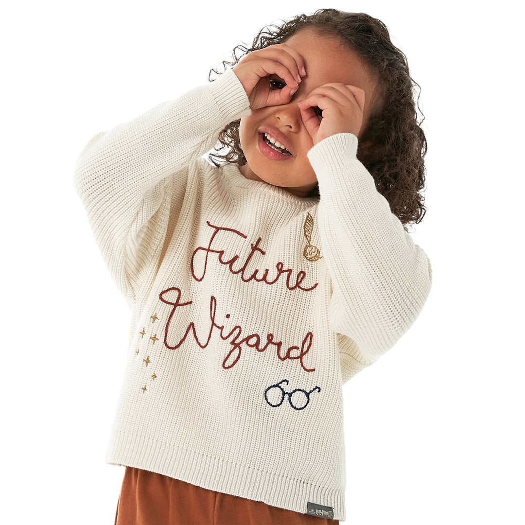 Infant and Toddler Neutral Ivory Sweater