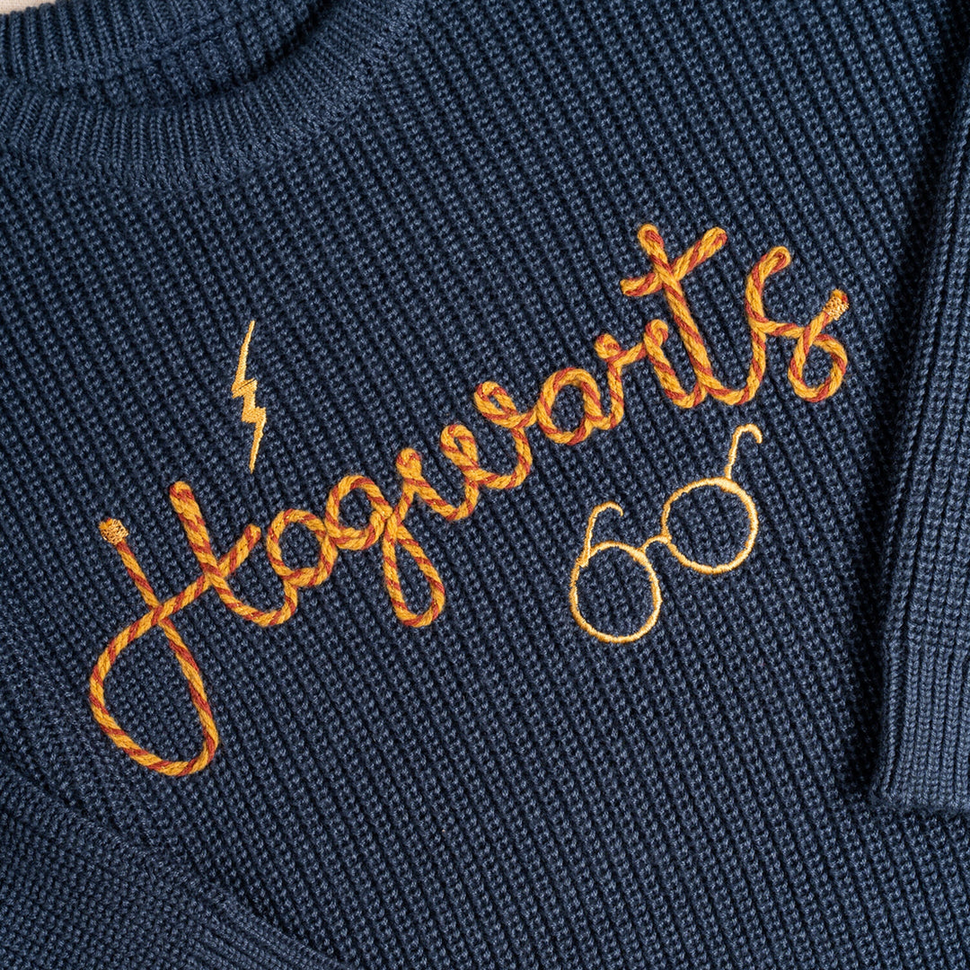 Infant and Toddler Neutral Navy Hogwarts Sweater