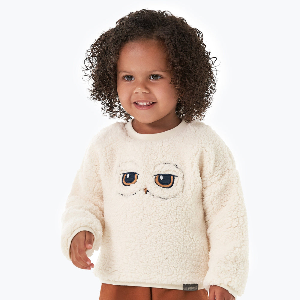 Infant and Toddler Neutral Ivory Drop Shoulder Top