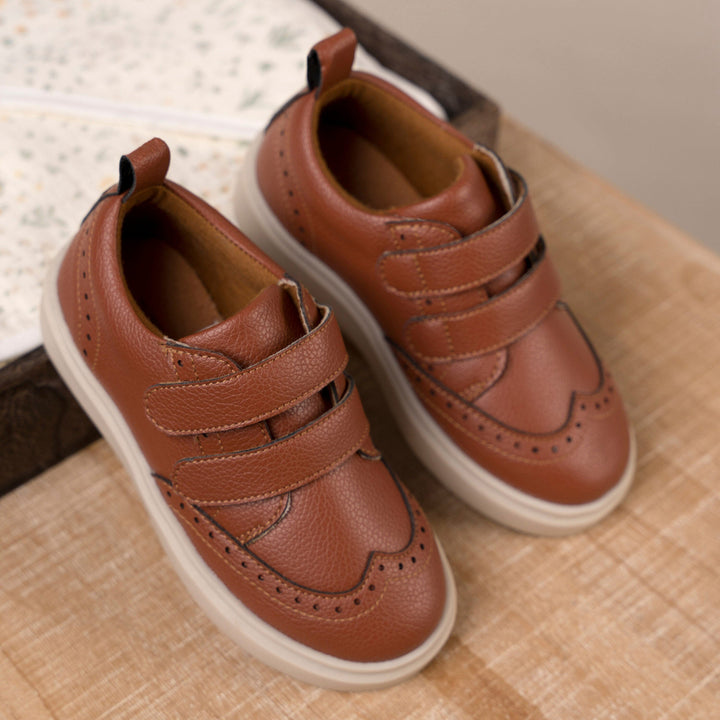 Toddler Boys Brown Wingtip Sneaker