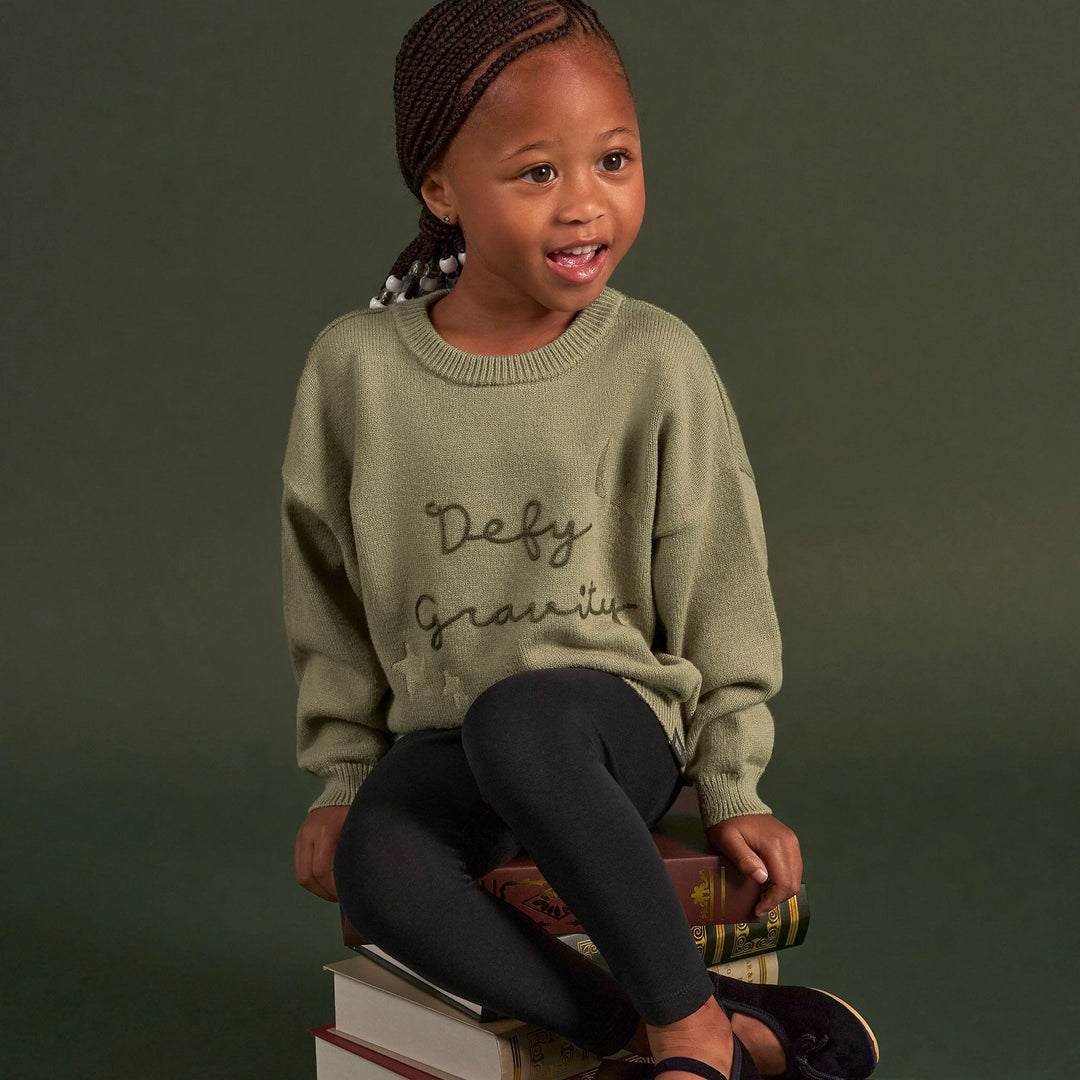 Infant & Toddler Girls Sage Defy Gravity Wicked Sweater