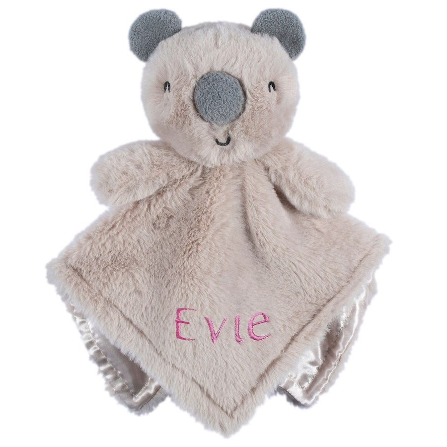 Embroidered Baby Neutral Koala Bear Security Blanket