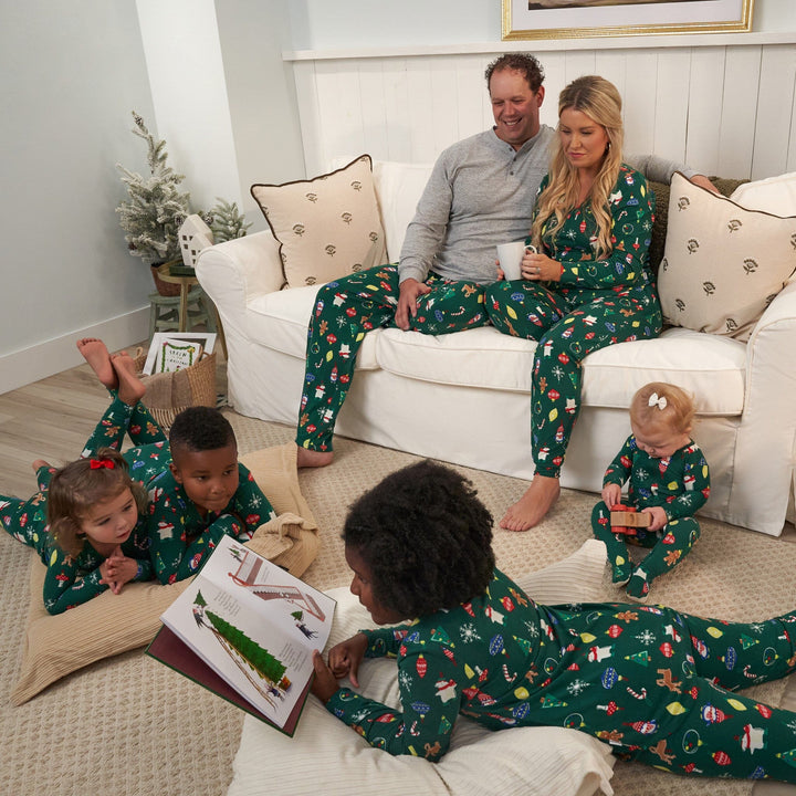 2-Piece Men's Ornaments Hacci Pajama Set