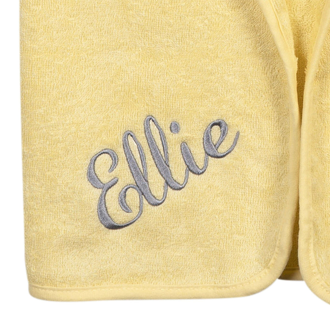 Embroidered 4-Piece Baby Neutral Yellow Giraffe Towel & Washcloths Set