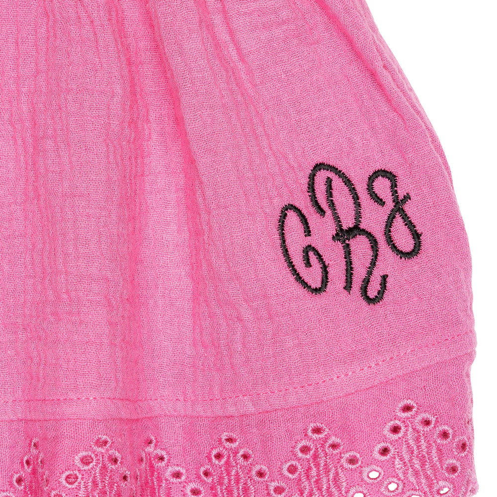 Embroidered Baby & Toddler Girls Pink Gauze Kaftan Swim Coverup