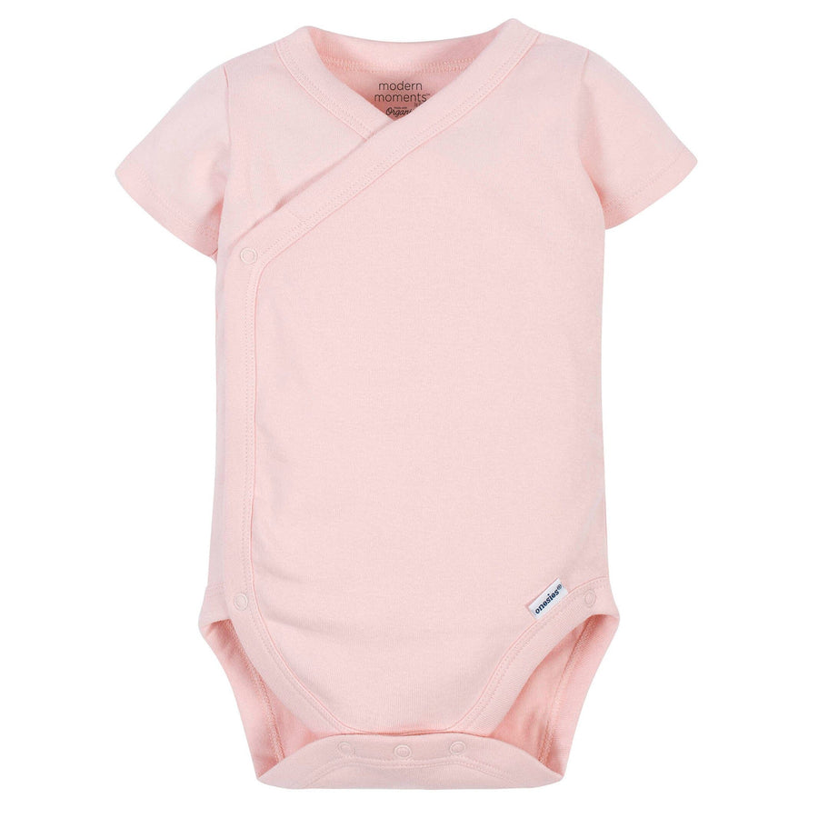 Baby Girls Pink Kimono Onesie