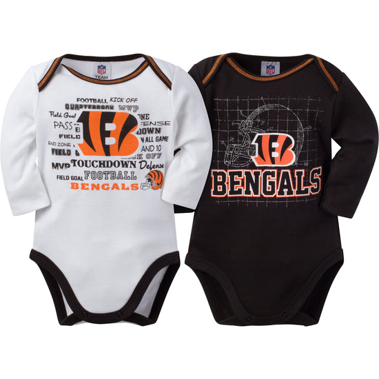 : NFL Cincinnati Bengals Short Sleeve Bodysuit,  Black/Orange/White Cincinnati Bengals, 0-3 Months, 3 Pack : Sports &  Outdoors