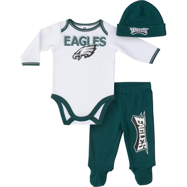 Gerber Nfl 3-piece Baby Boys' Philadelphia Eagles Bodysuit, Footed Pant, &  Cap Set : Target