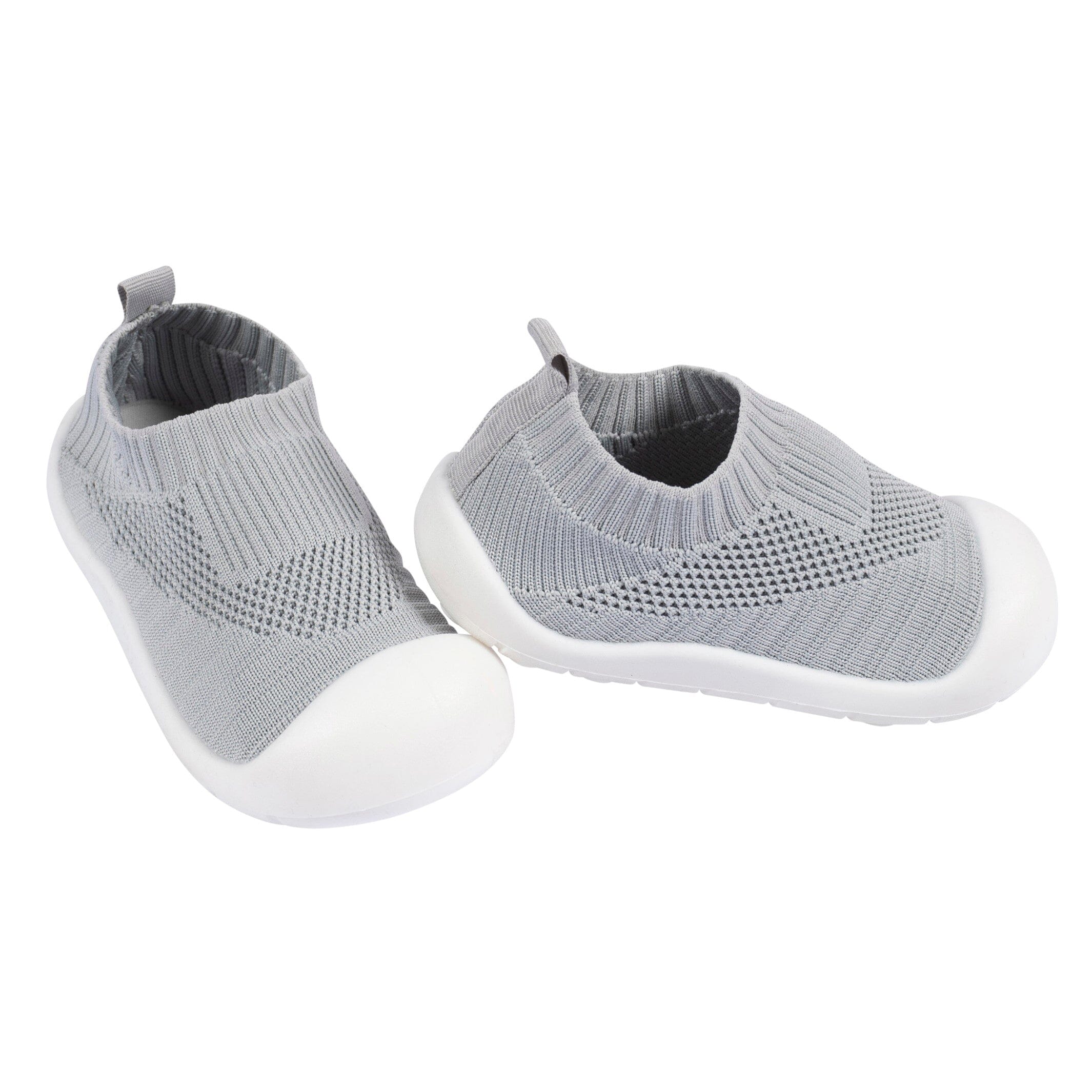 Infant & Toddler Netural Grey Stretchy Knit Slip-On Sneaker – Gerber ...