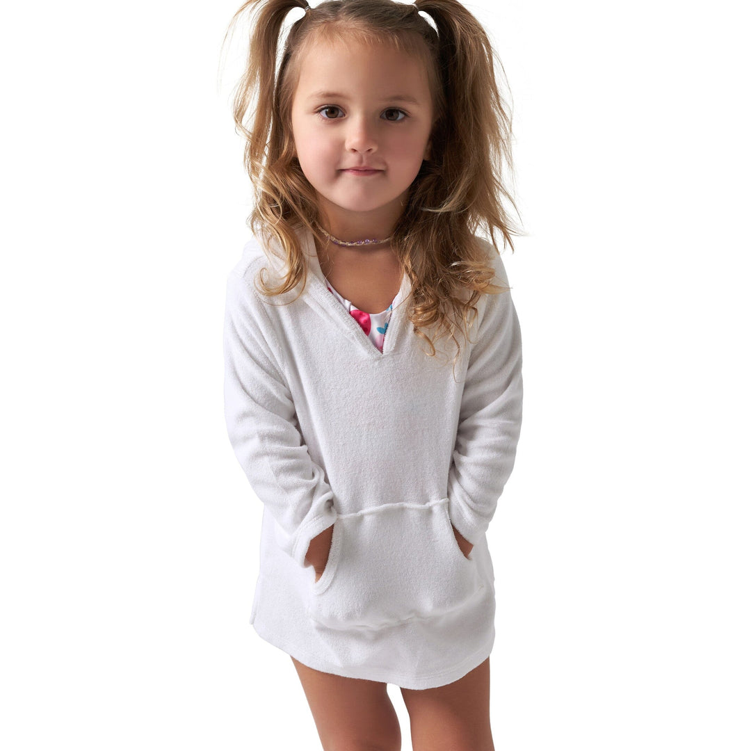 Terry Coverup Pocket Gerber Baby Hooded White & Childrenswear Kangaroo Toddler Girls –