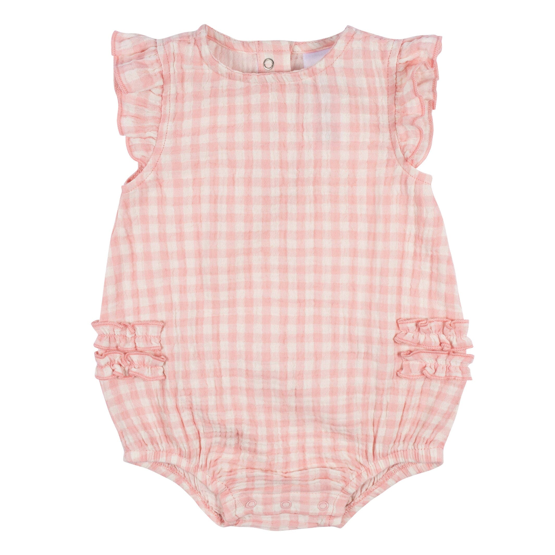 Baby Girls Pink Gingham Gauze Bubble Romper – Gerber Childrenswear