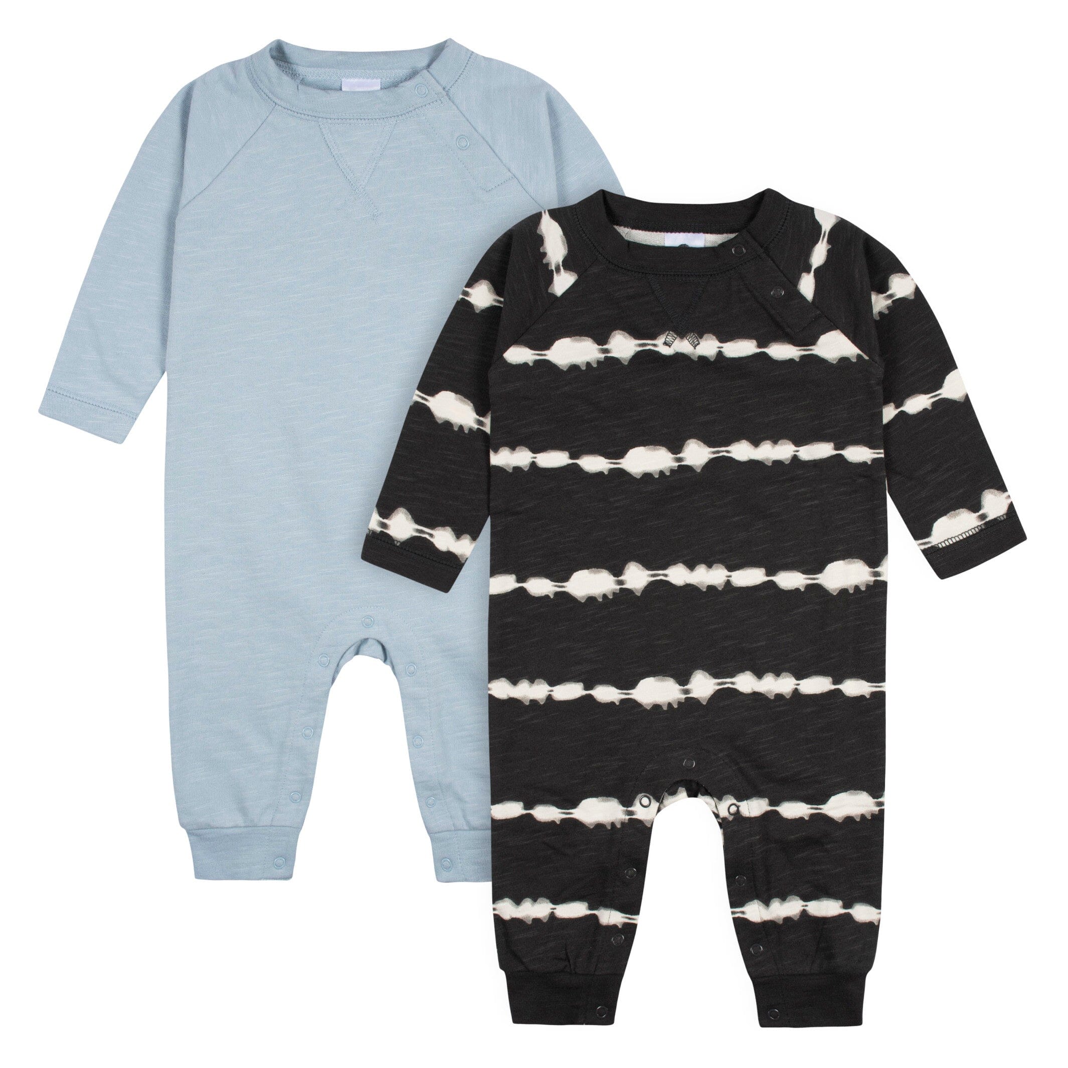 Baby Boy Letter Print Raglan-sleeve Snap Jumpsuit