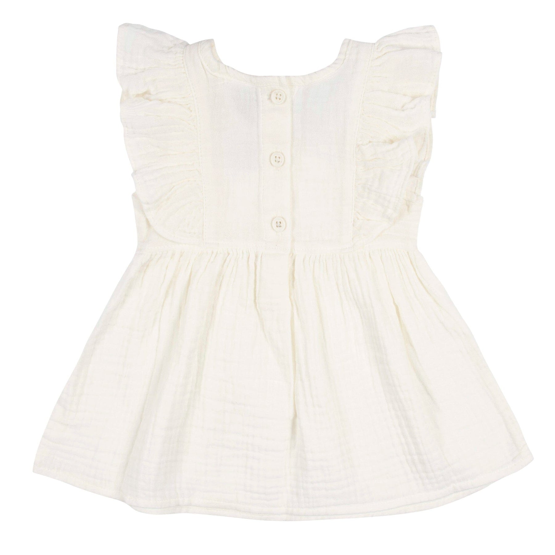2-Piece Baby & Toddler Girls Ivory Gauze Dress & Diaper Cover Set ...
