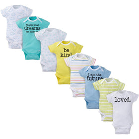 8-Pack Baby Neutral Short Sleeve Onesies® Brand Bodysuits – Gerber ...