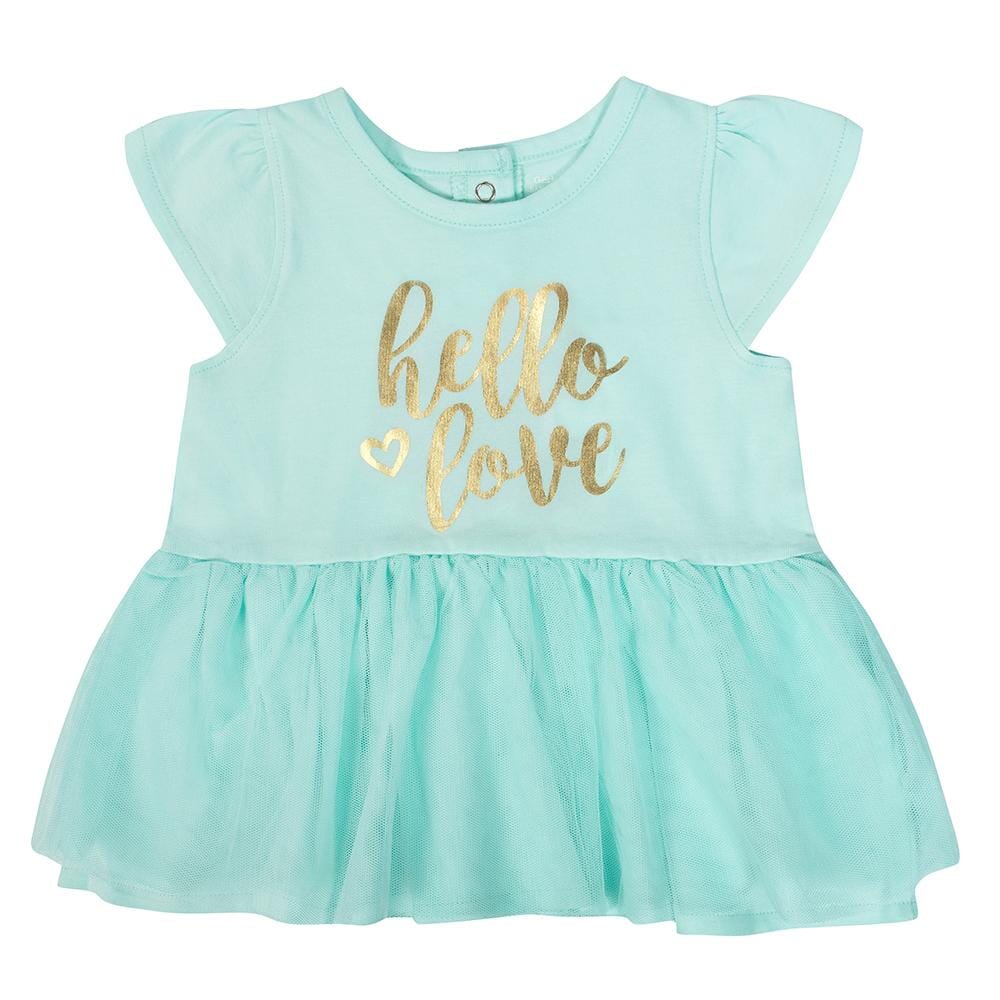 Gerber® 1-Piece Baby Girls Hello Love Cap Sleeve Dress – Gerber ...