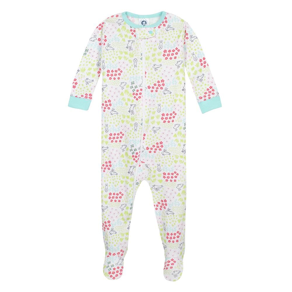 Gerber® 2-Pack Baby Girls Bunny Snug Fit Footed Pajamas – Gerber ...