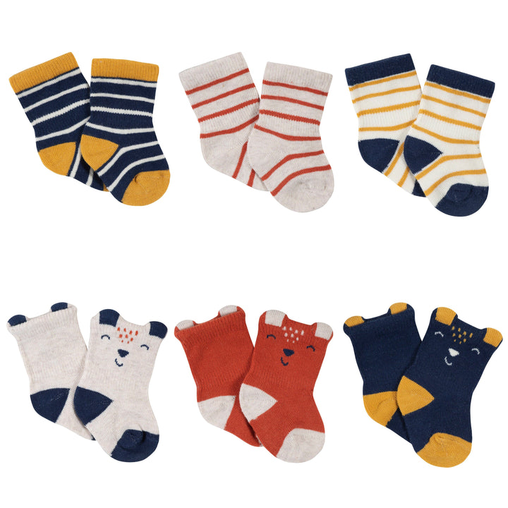 21-Piece Baby Boys Fox Terry Bib, Burpcloth, Mittens, Cap and Bootie Sock Set